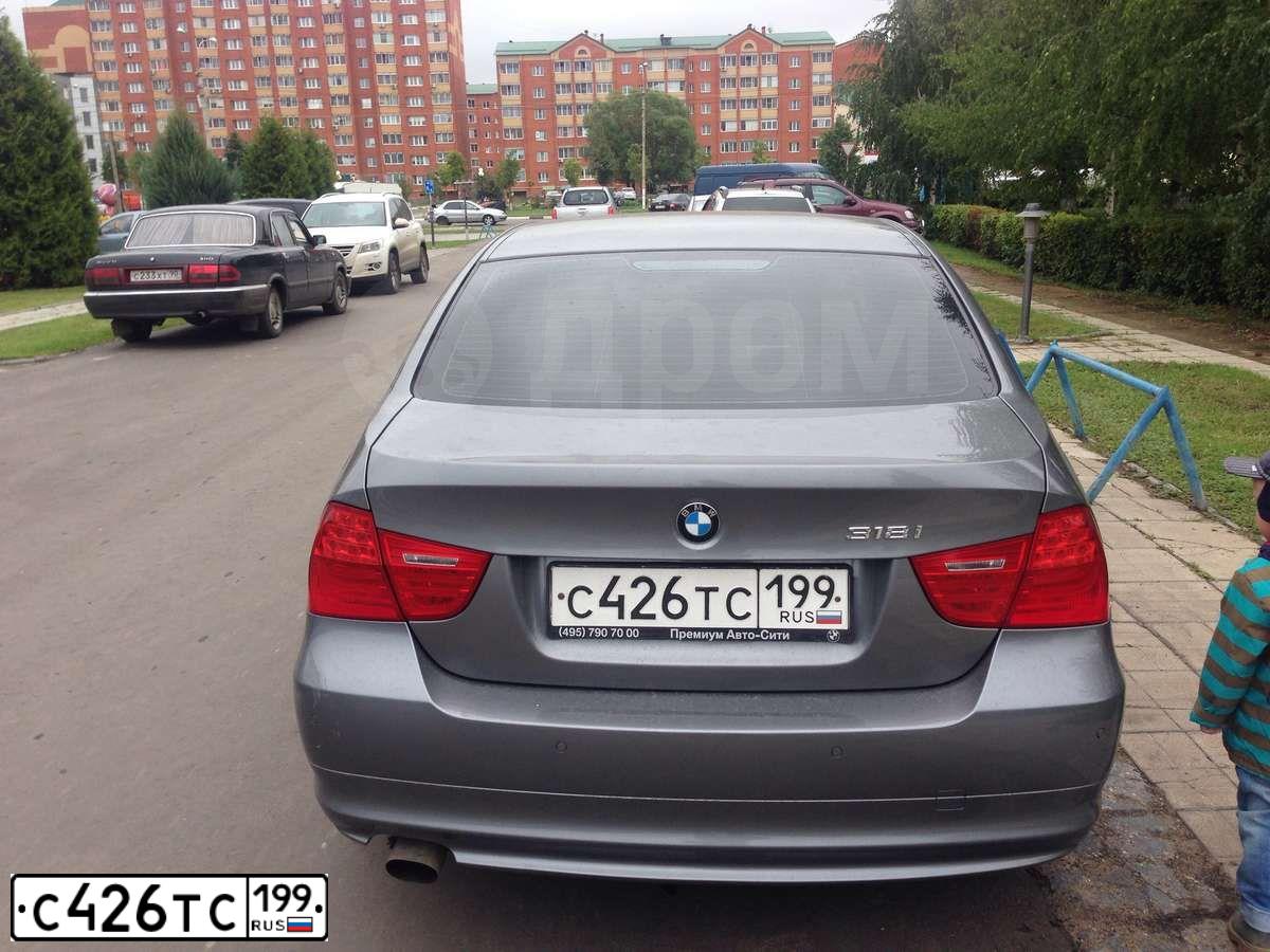 Фото автомобиля BMW 318I, 2009 — госномер Р365РК68. Цвет: СЕРЫЙ