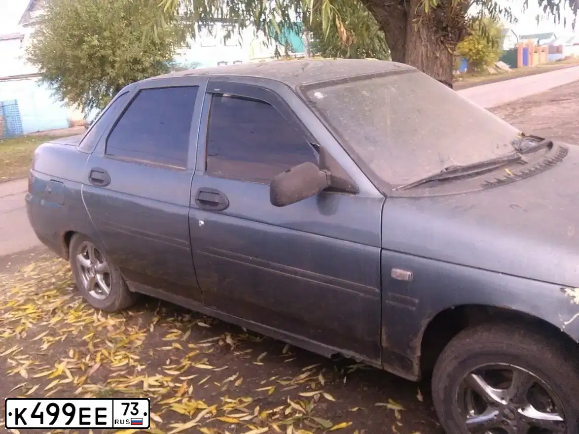 Фото автомобиля LADA 2110 LADA, 2000 — госномер К168СО73. Цвет: ТЕМНЫЙ СЕРО-СИНИЙ