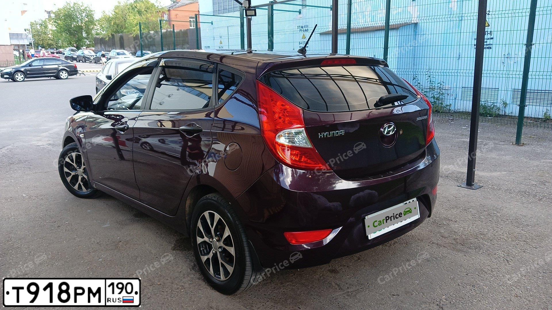 Фото автомобиля HYUNDAI SOLARIS, 2011 — госномер О705ТТ790. Цвет: ФИОЛЕТОВЫЙ