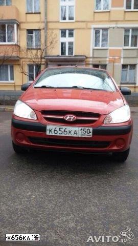 Фото автомобиля HYUNDAI GETZ, 2007 — госномер О641АР32. Цвет: Красный