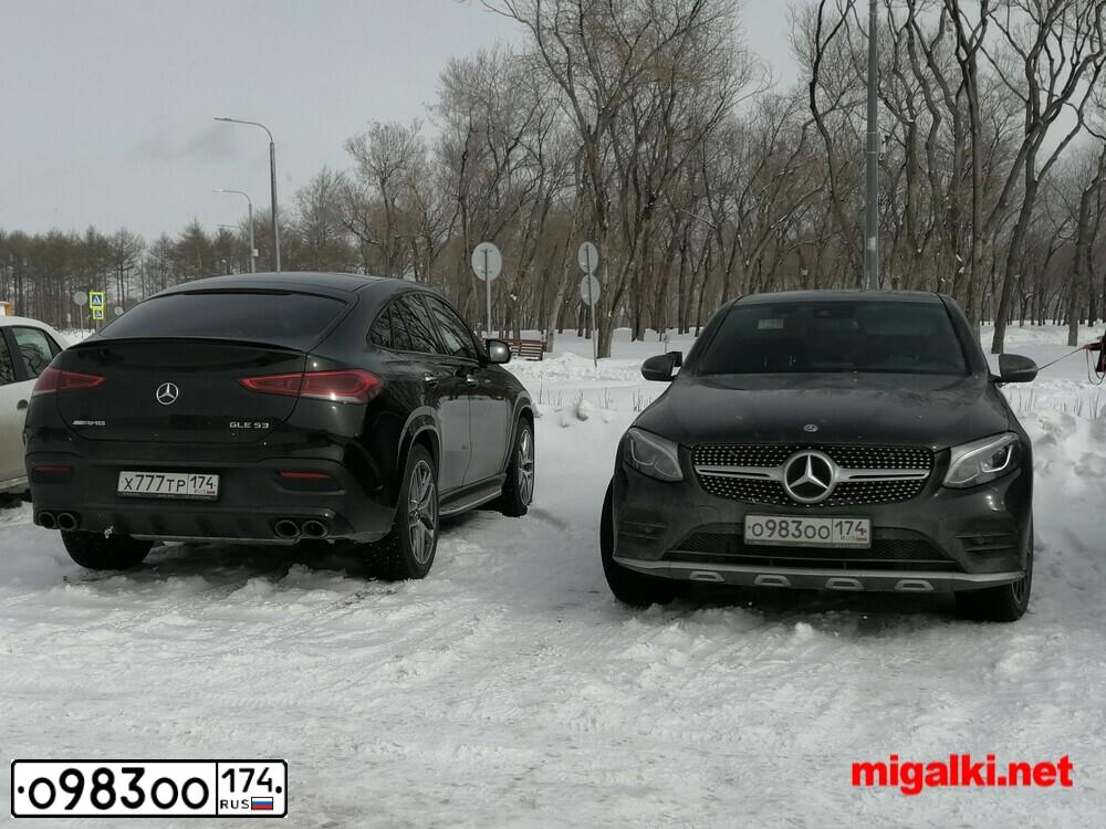 Фото автомобиля MERCEDES GLC-KLASSE, 2017 — госномер О983ОО174. Цвет: ЧЕРНЫЙ