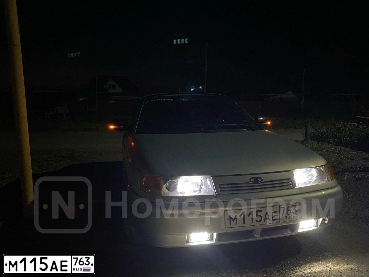 Фото автомобиля LADA 2110, 2004 — госномер М115АЕ763. Цвет: Серебристо-Желтый