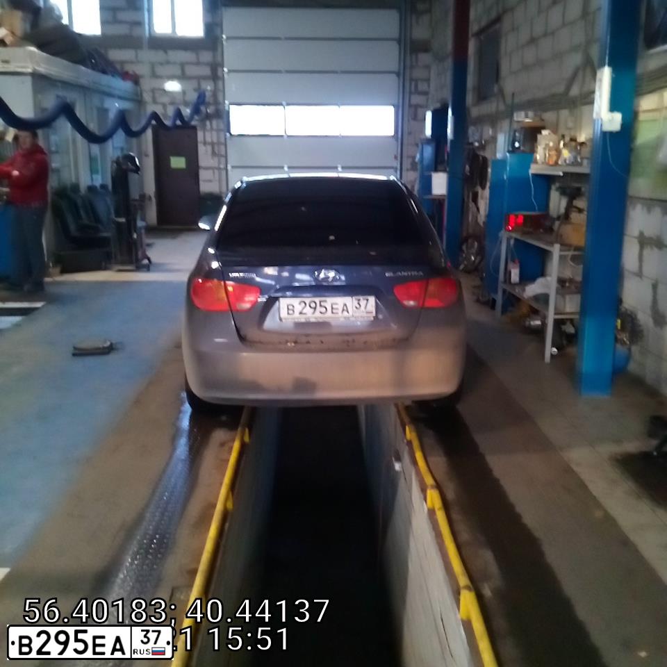 Фото автомобиля HYUNDAI ELANTRA, 2008 — госномер В295ЕА37. Цвет: СИНИЙ