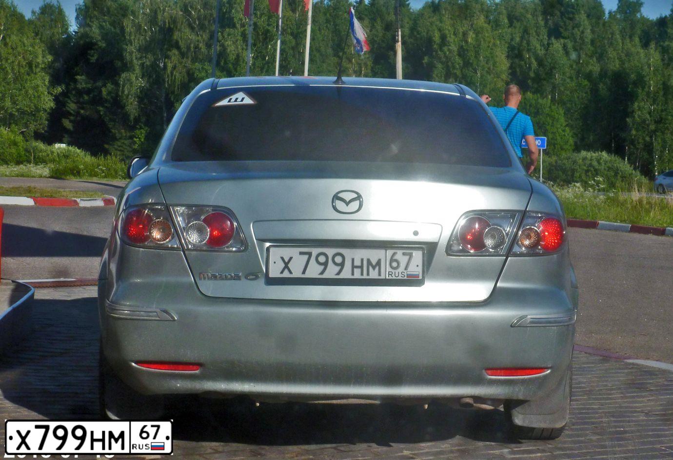 Фото автомобиля MAZDA 6, 2003 — госномер М457УА69. Цвет: Серебристый