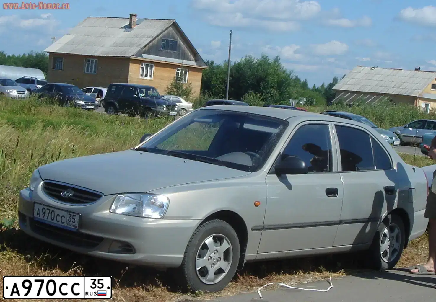 Фото автомобиля TAGAZ ACCENT, 2008 — госномер А970СС35. Цвет: СВЕТЛО-БЕЖЕВЫЙ