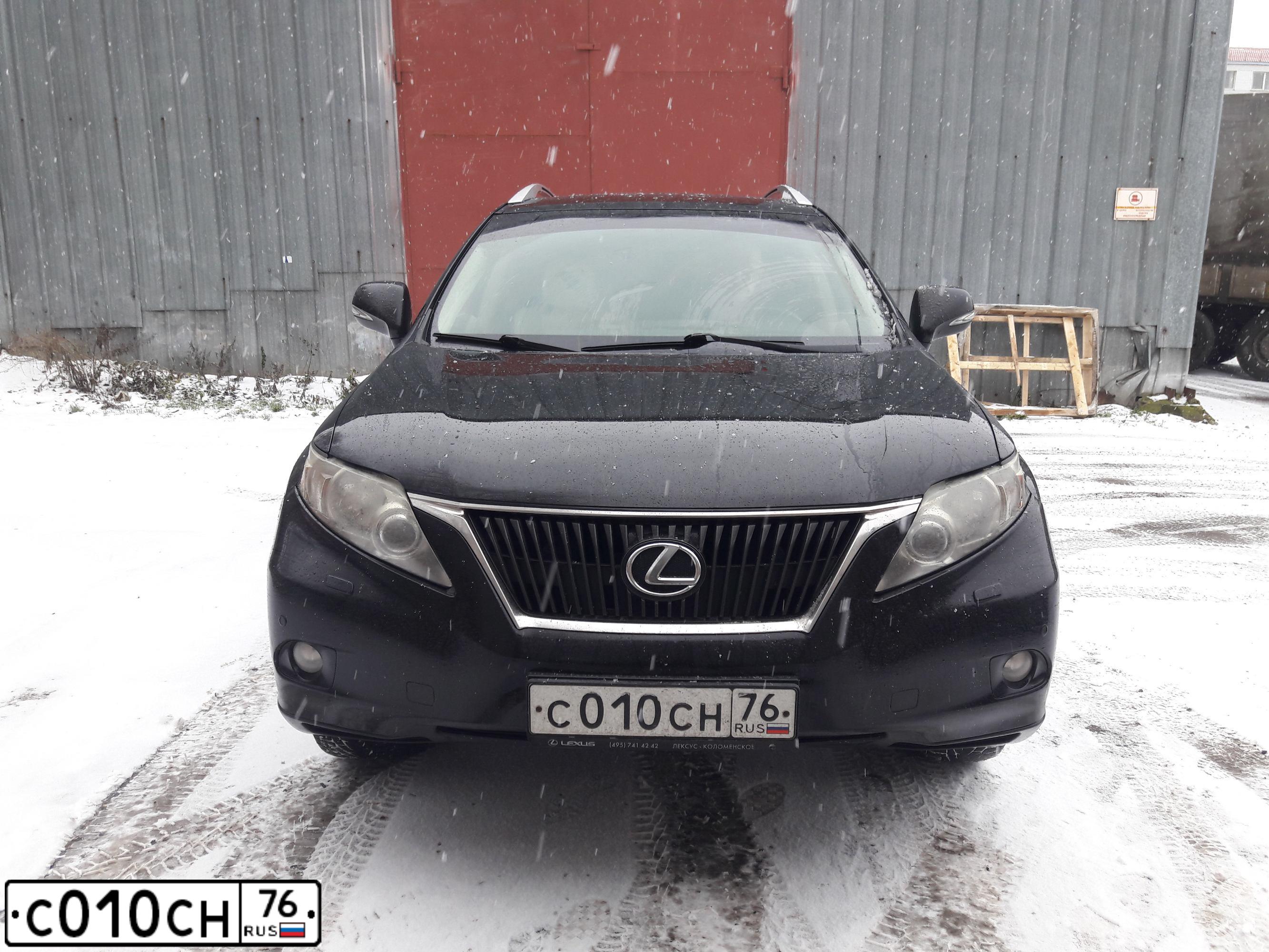 Фото автомобиля LEXUS RX, 2011 — госномер С010СН76. Цвет: ЧЕРНЫЙ