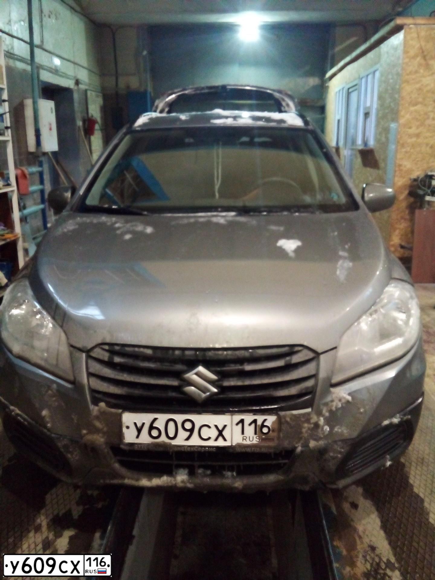 Фото автомобиля SUZUKI SX 4, 2014 — госномер О876ВН716. Цвет: СЕРЫЙ