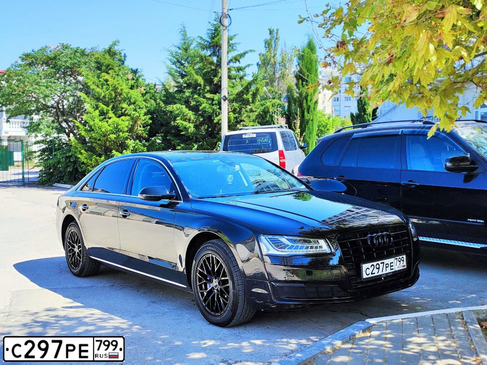 Фото автомобиля AUDI A8, 2015 — госномер А534УУ797. Цвет: ЧЕРНЫЙ