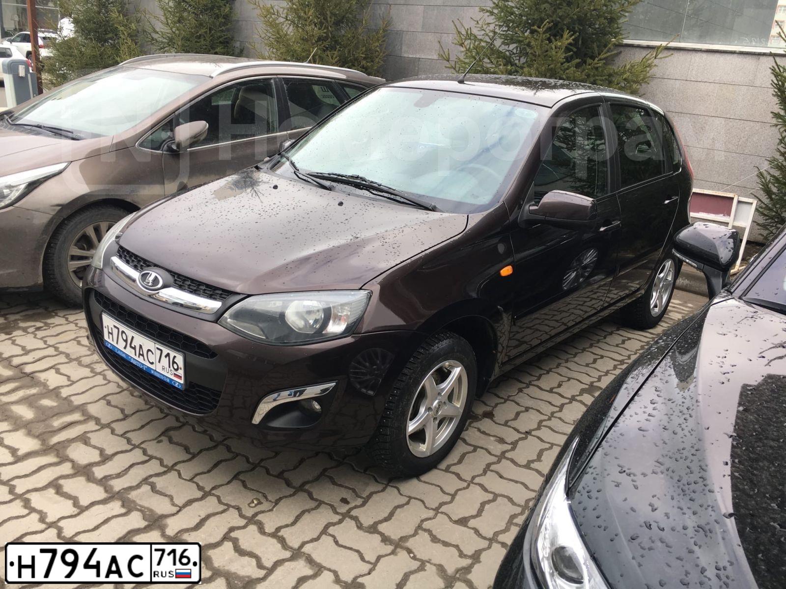 Фото автомобиля LADA 2192 KALINA, 2013 — госномер Н794АС716. Цвет: ТЕМНО-КОРИЧНЕВЫЙ