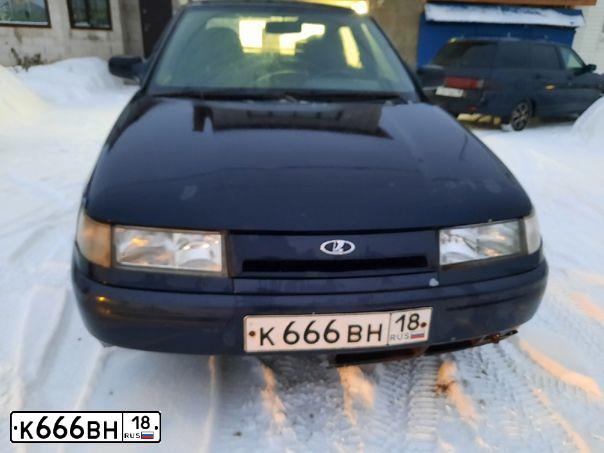 Фото автомобиля LADA 2109 SAMARA, 2002 — госномер Е177УТ18. Цвет: Красный