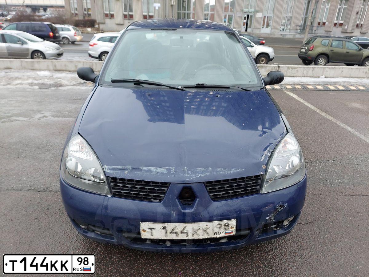 Фото автомобиля RENAULT SYMBOL, 2008 — госномер Т144КК98. Цвет: Темно-синий