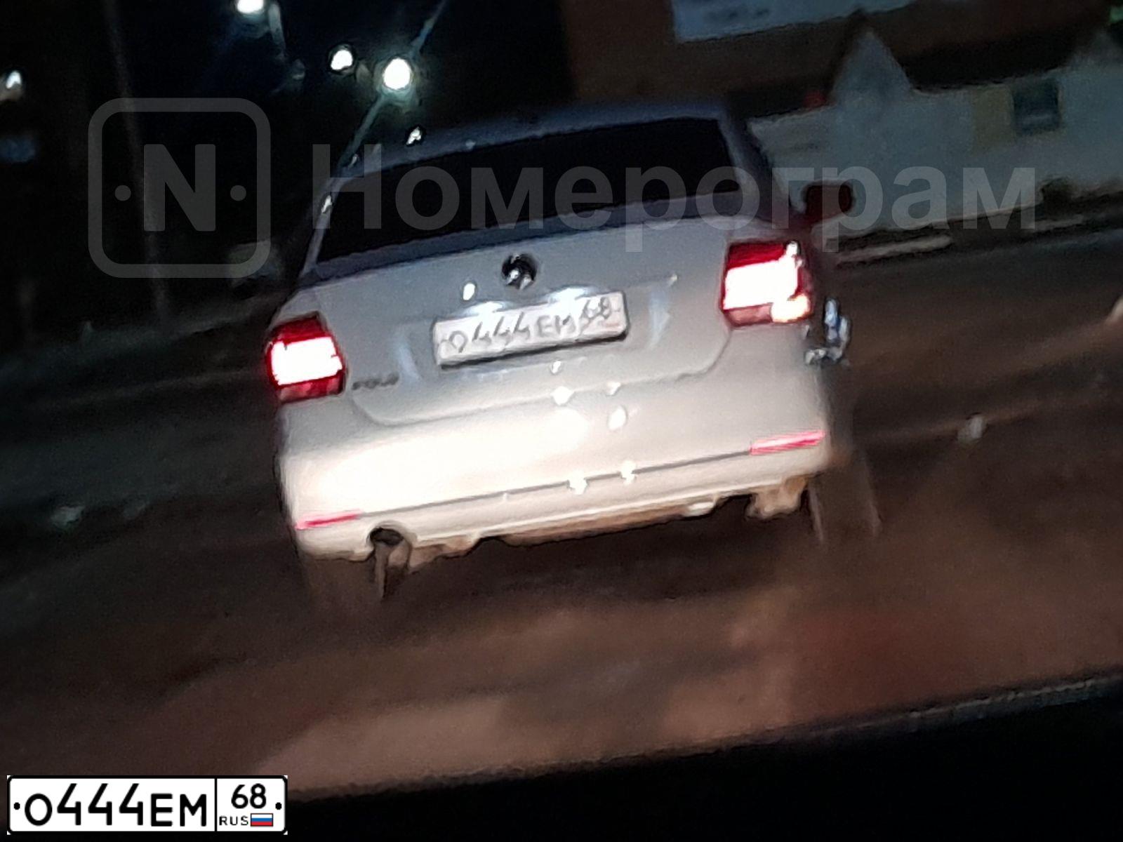 Фото автомобиля VOLKSWAGEN POLO, 2018 — госномер С052АУ68. Цвет: БЕЛЫЙ