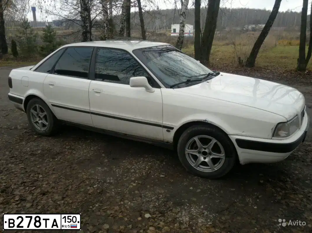 Фото автомобиля AUDI 80, 1992 — госномер В278ТА150. Цвет: Белый