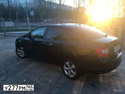 Фото автомобиля SKODA RAPID, 2014 — госномер У277РМ163. Цвет: ЧЕРНЫЙ