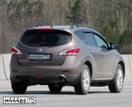 Фото автомобиля NISSAN MURANO, 2012 — госномер М444ВЕ174. Цвет: БЕЖЕВЫЙ