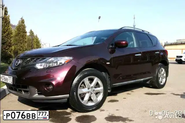 Фото автомобиля NISSAN MURANO, 2011 — госномер Р076ВВ777. Цвет: ТЕМНО-БОРДОВЫЙ