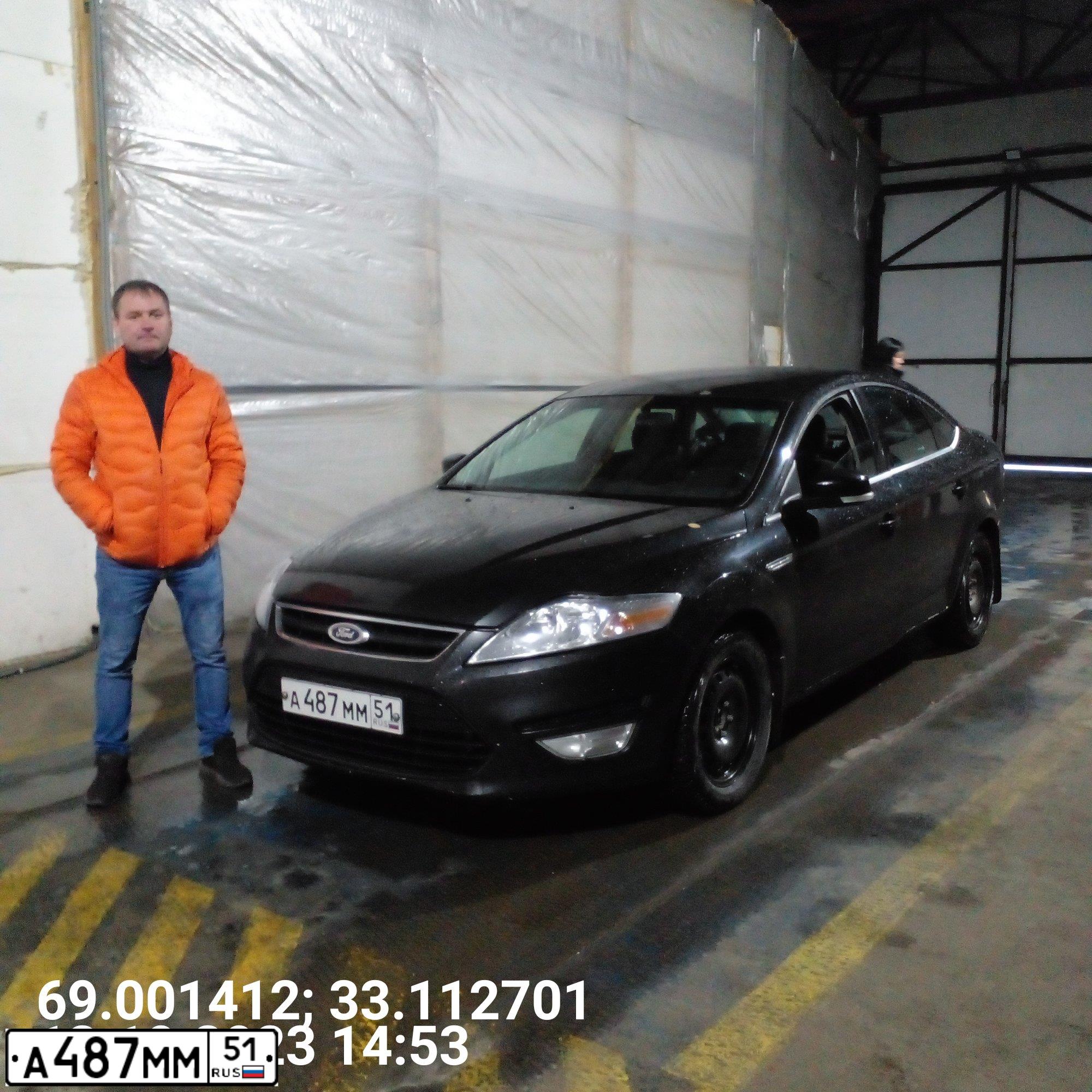 Фото автомобиля FORD MONDEO, 2012 — госномер А487ММ51. Цвет: ЧЕРНЫЙ