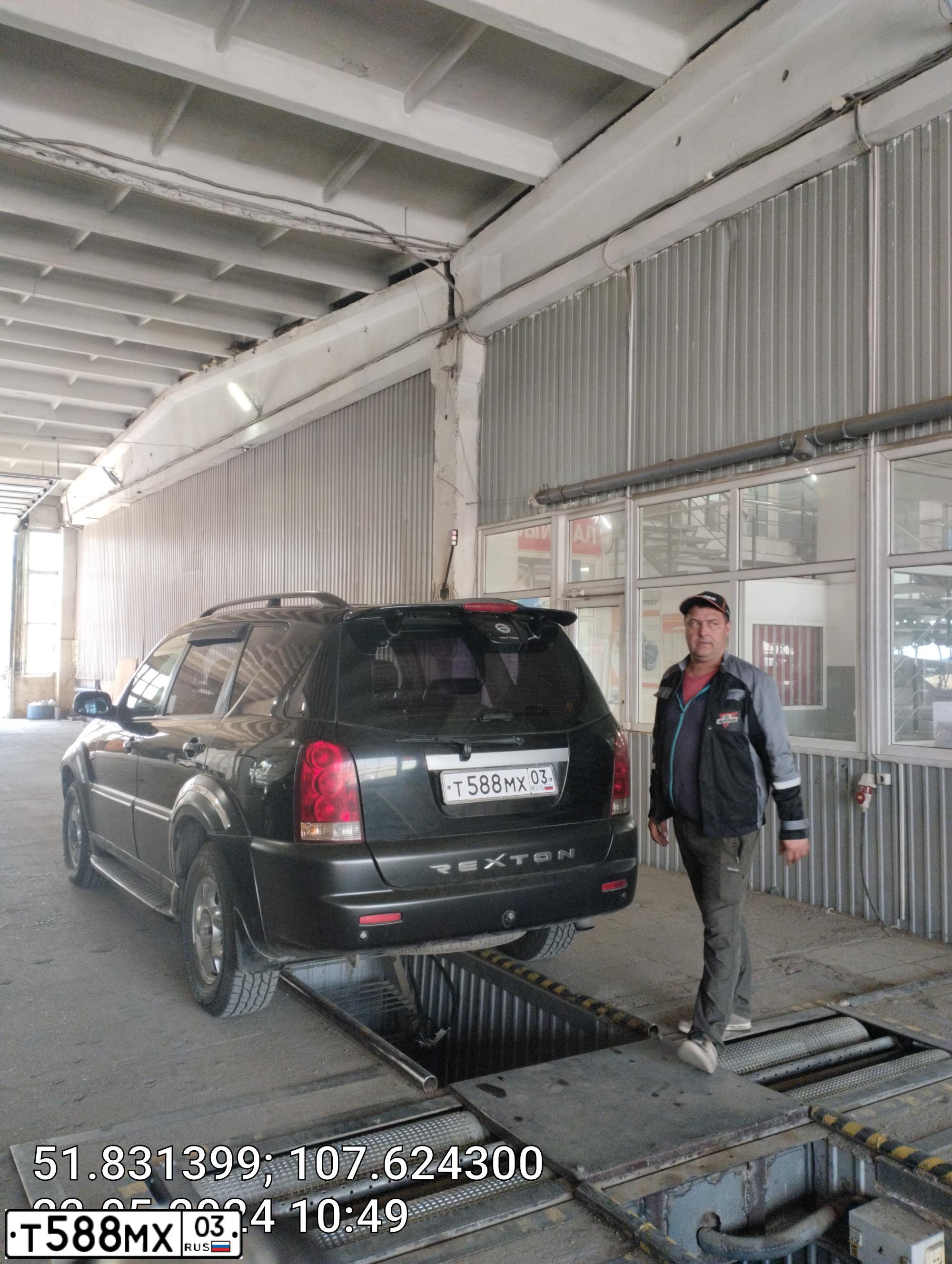 Фото автомобиля SSANGYONG REXTON, 2005 — госномер Х999ВВ03. Цвет: ЧЕРНЫЙ