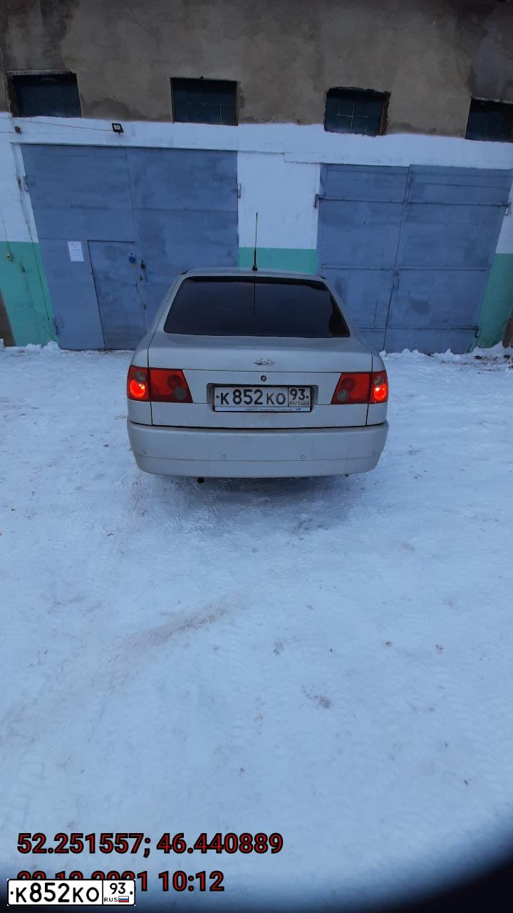 Фото автомобиля CHERY AMULET /FLAGCLOUD/, 2007 — госномер К852КО93. Цвет: Серый