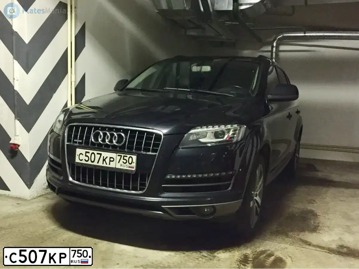 Фото автомобиля AUDI Q7, 2013 — госномер С507КР750. Цвет: ЧЕРНЫЙ