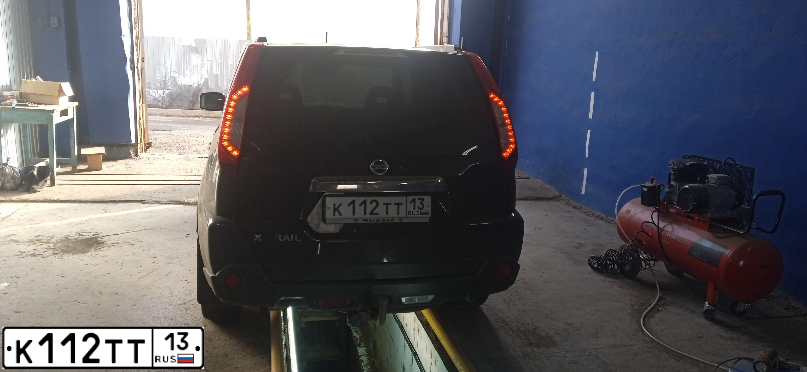 Фото автомобиля NISSAN X-TRAIL, 2013 — госномер К112ТТ13. Цвет: ЧЕРНЫЙ