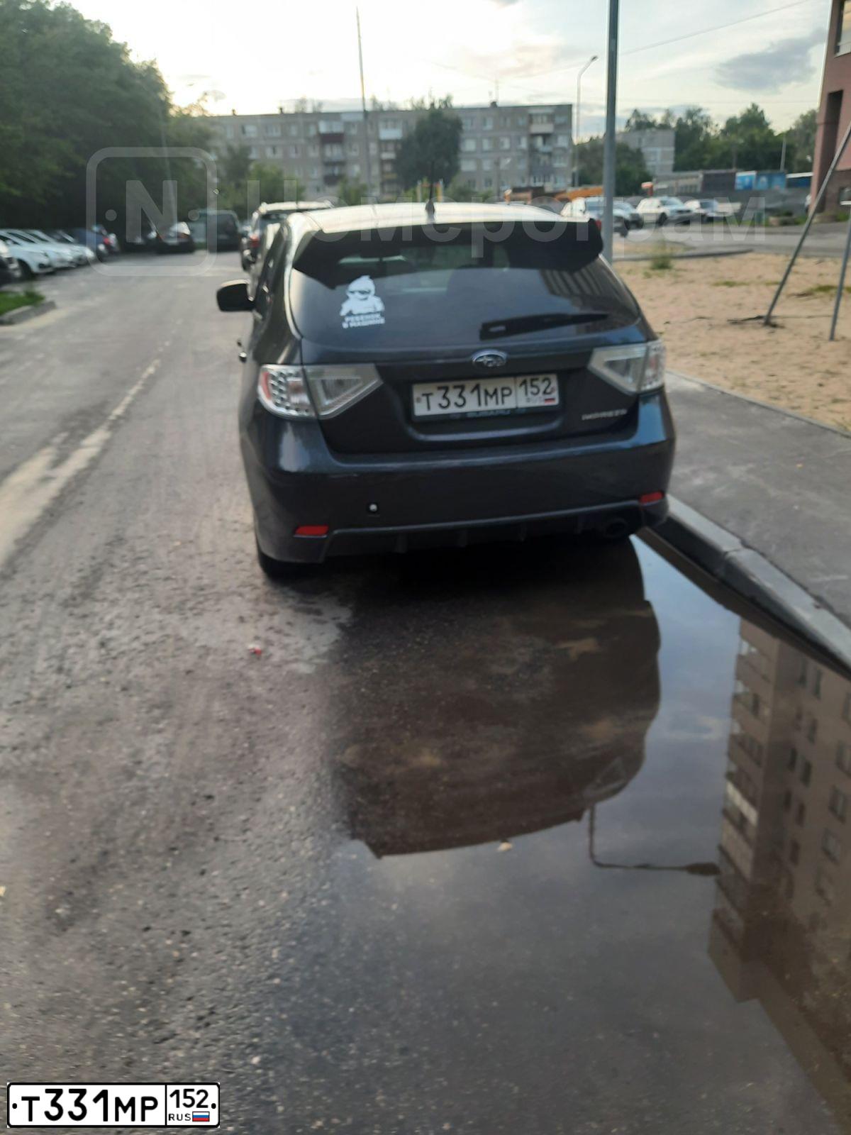 Фото автомобиля SUBARU IMPREZA, 2008 — госномер Т331МР152. Цвет: СЕРЫЙ