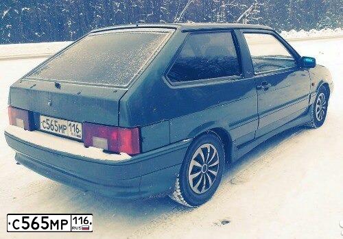 Фото автомобиля LADA 2113 SAMARA, 2006 — госномер А582СР116. Цвет: СЕРО-СИНЕ-ЗЕЛЕНЫЙ
