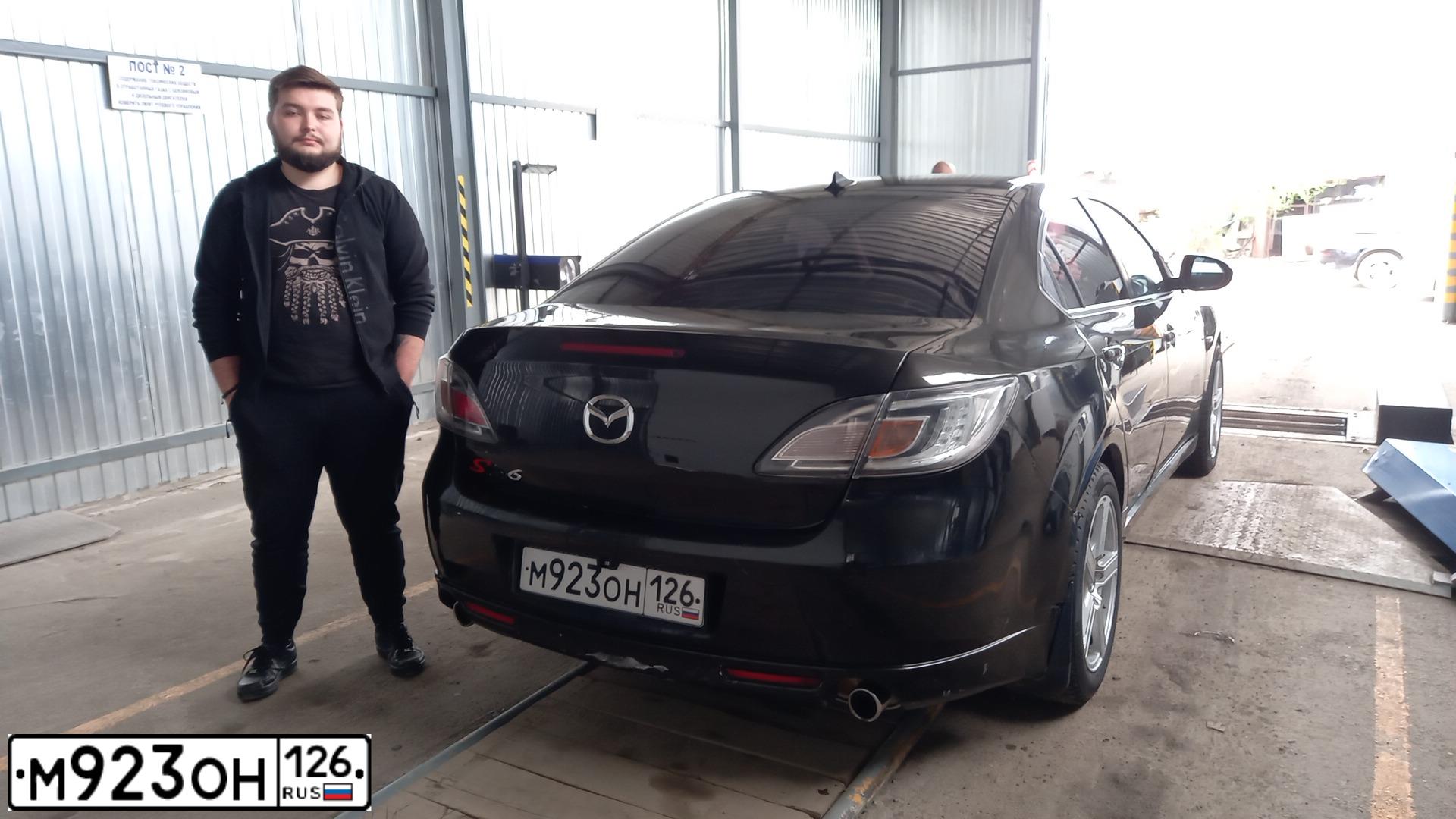 Фото автомобиля MAZDA 6, 2007 — госномер М017КМ761. Цвет: ЧЕРНЫЙ