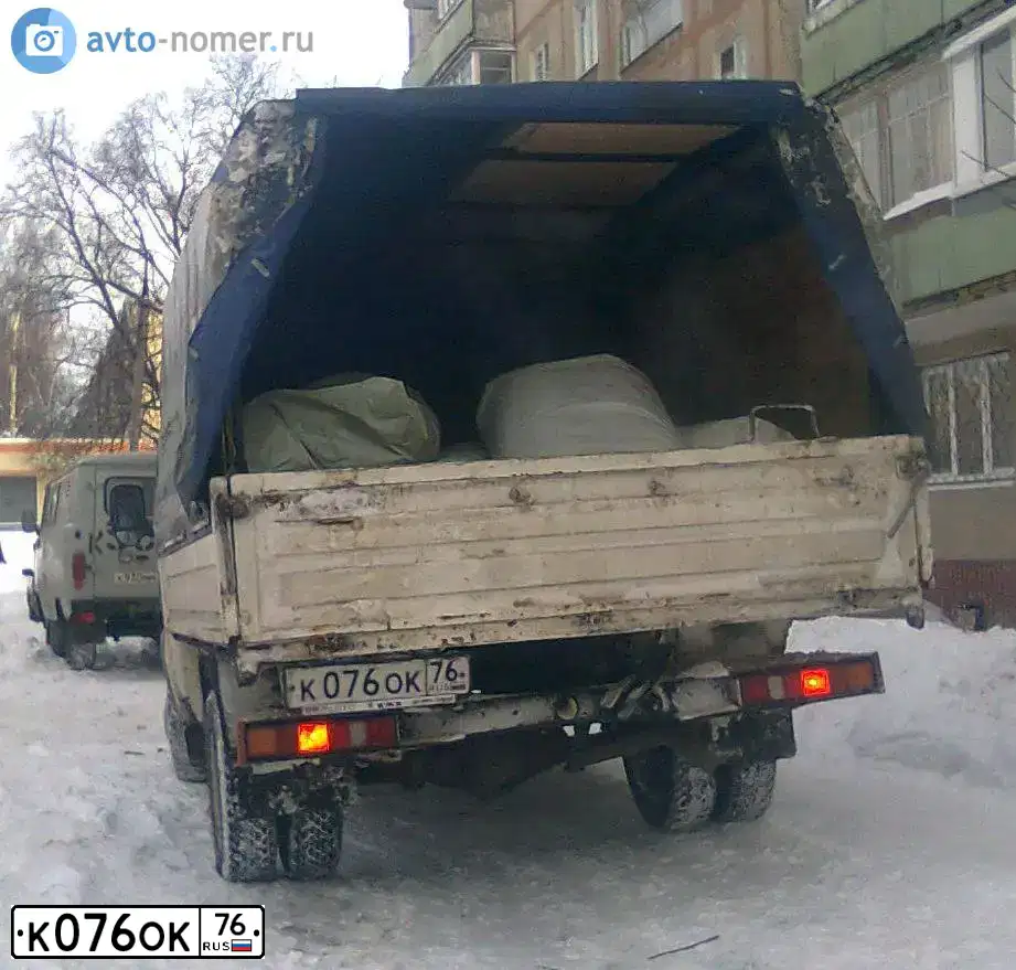 Фото автомобиля GAZ 3302 EL, 2008 — госномер К076ОК76. Цвет: Белый