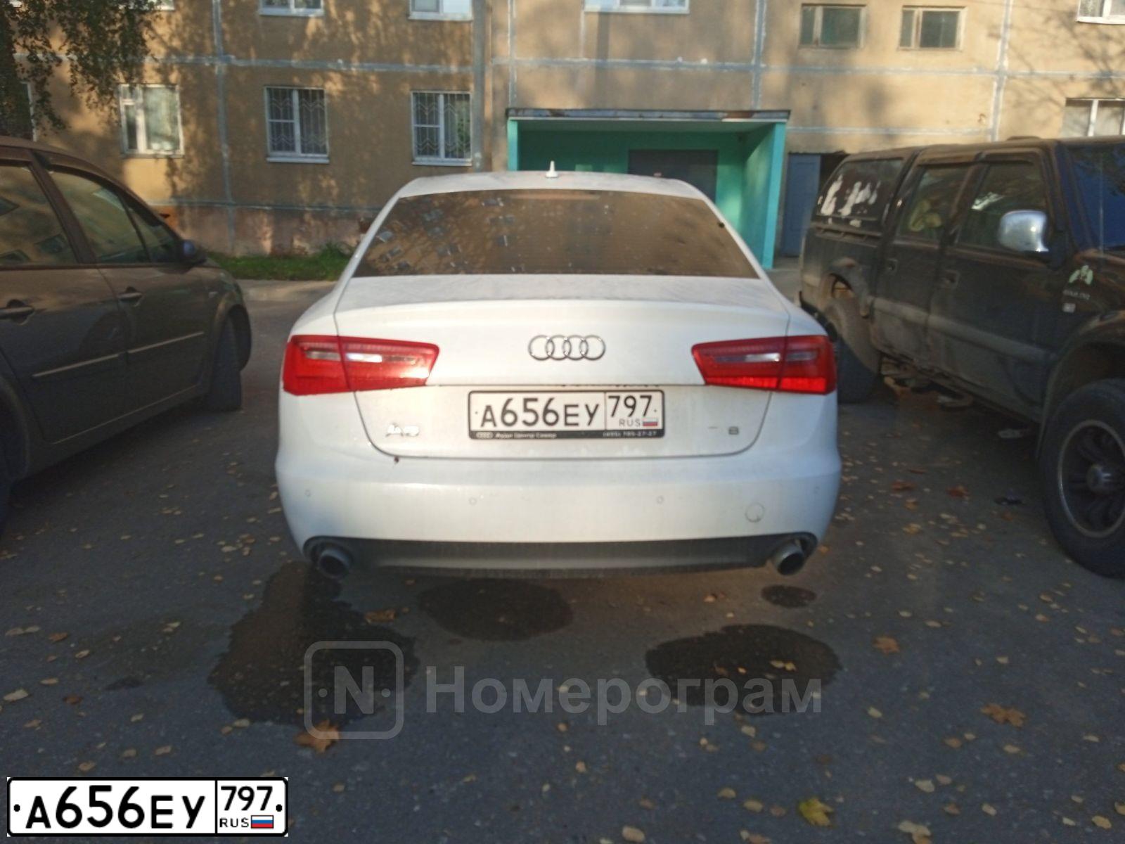 Фото автомобиля AUDI A6, 2014 — госномер А888ОТ99. Цвет: Белый