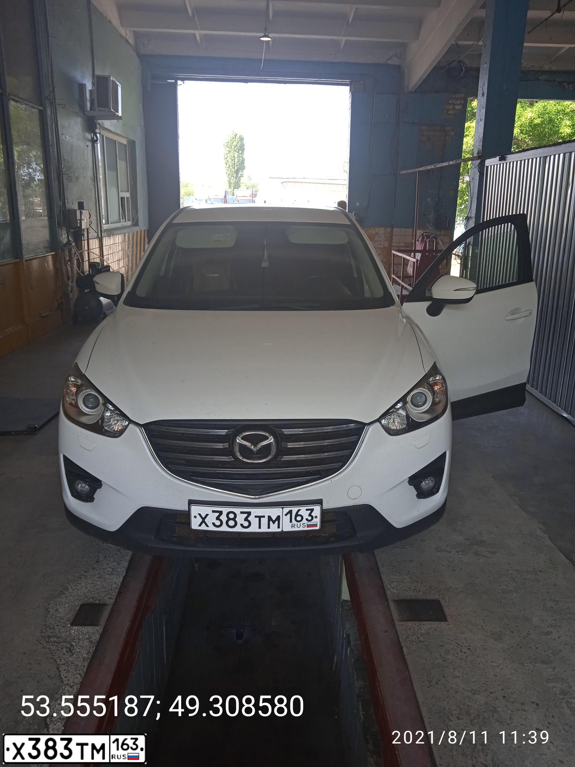 Фото автомобиля MAZDA CX-5, 2016 — госномер Х383ТМ163. Цвет: БЕЛЫЙ