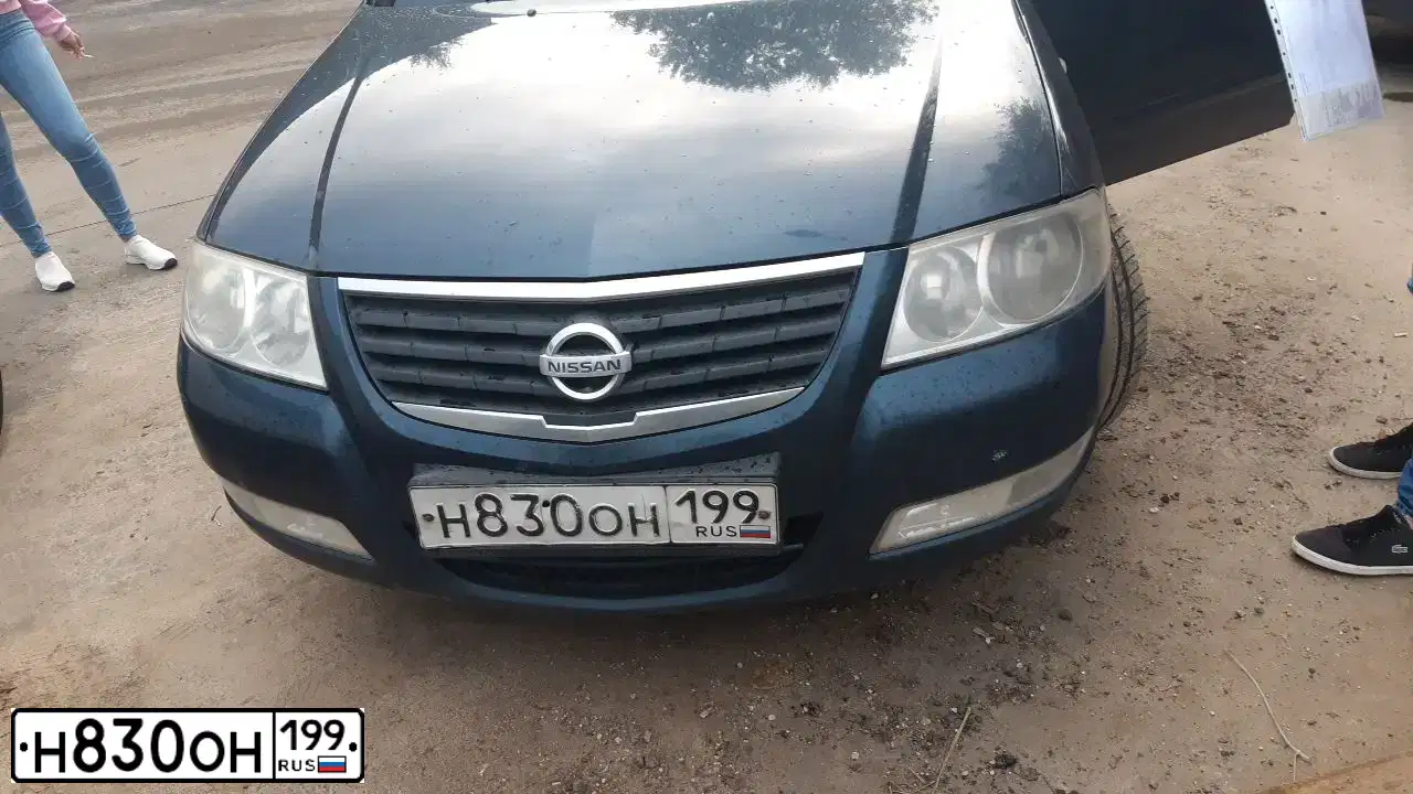Фото автомобиля NISSAN ALMERA, 2008 — госномер О279АУ32. Цвет: синий