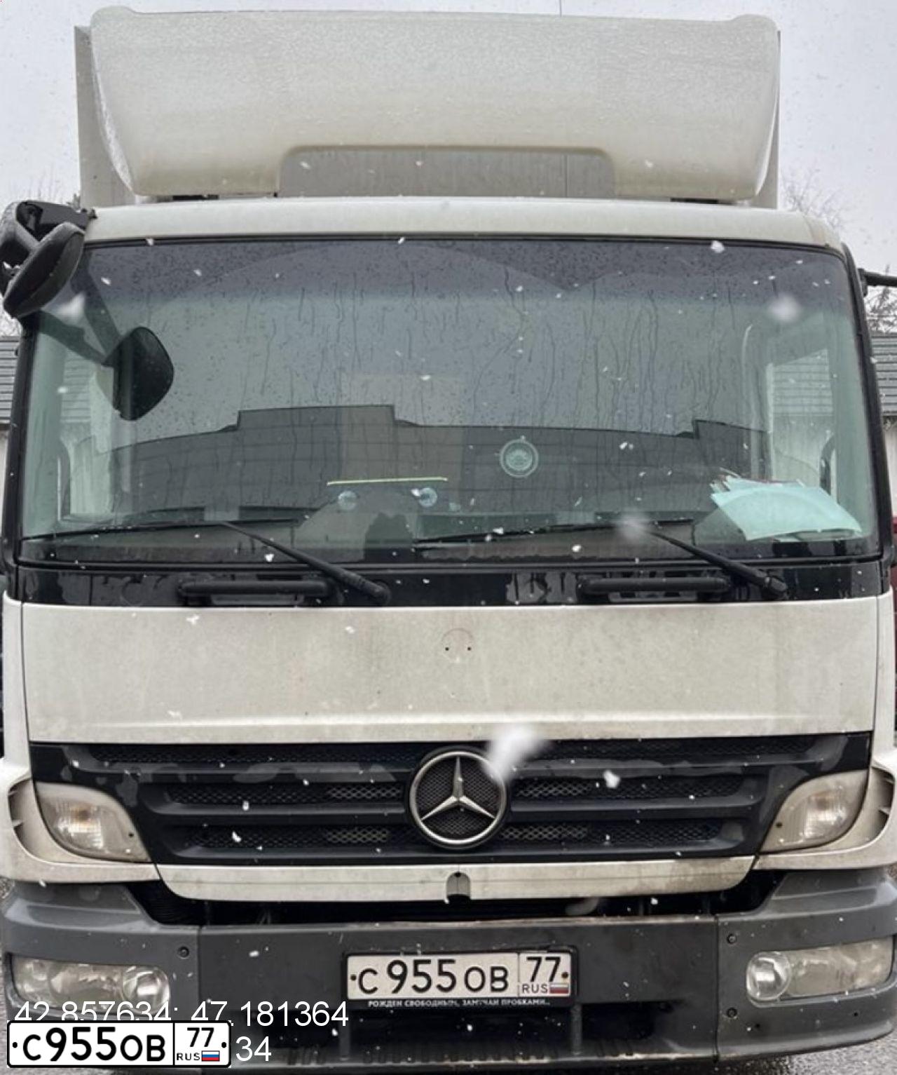 Фото автомобиля MERCEDES ATEGO, 2009 — госномер С955ОВ77. Цвет: Белый