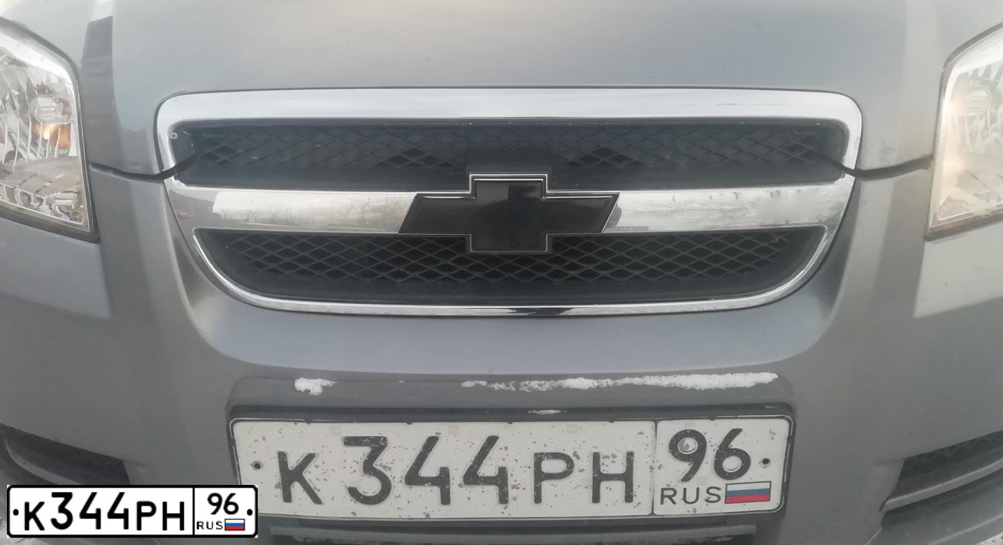 Фото автомобиля CHEVROLET AVEO, 2007 — госномер К344РН96. Цвет: СЕРЫЙ