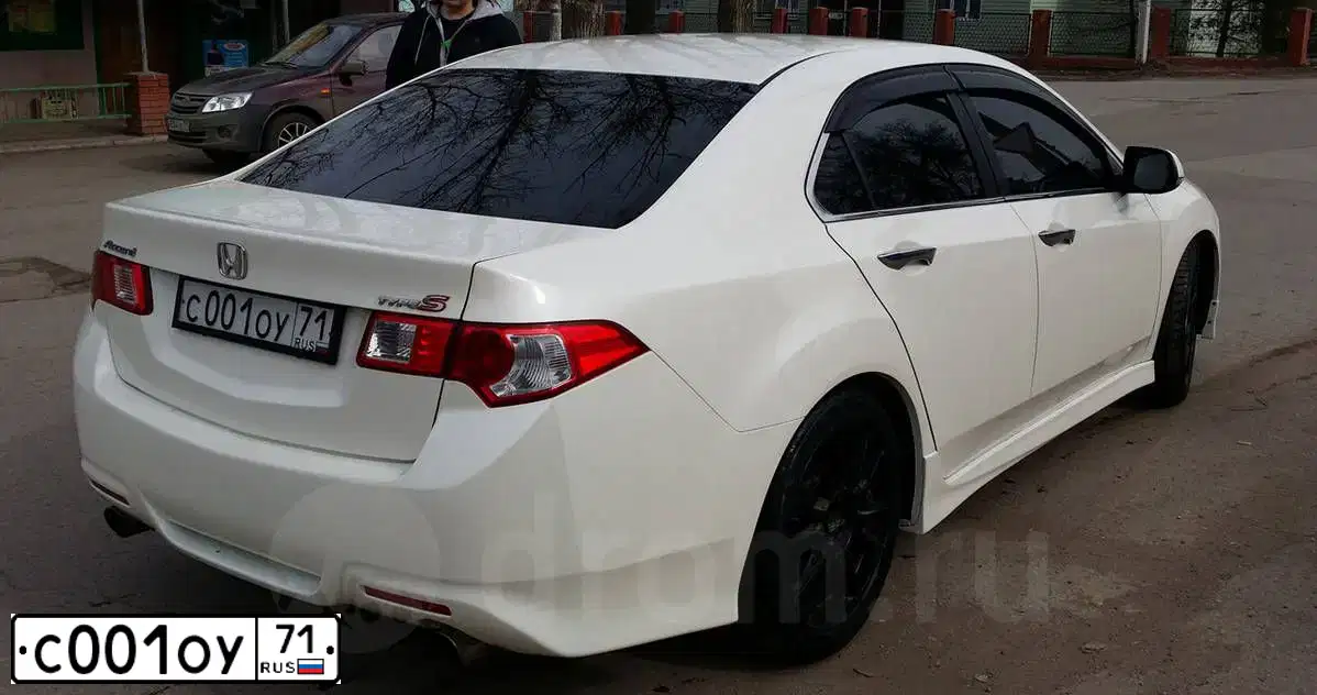 Фото автомобиля HONDA ACCORD, 2008 — госномер К994ТА124. Цвет: Белый