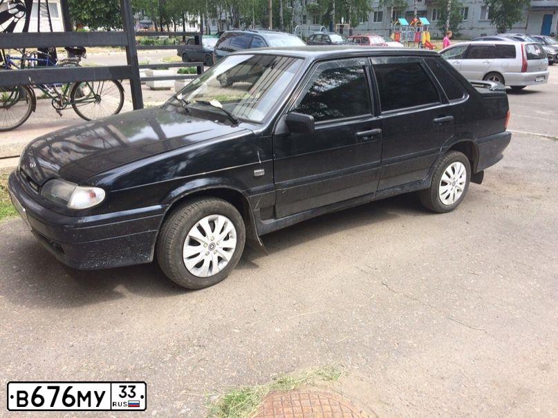 Фото автомобиля LADA 2115 SAMARA, 2007 — госномер В676МУ33. Цвет: ЧЕРНЫЙ