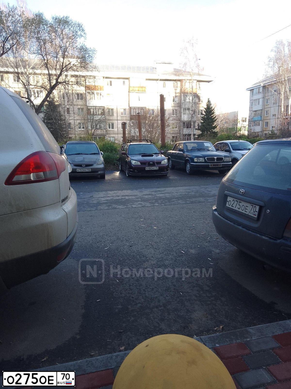 Фото автомобиля HYUNDAI TUCSON, 2007 — госномер О275ОЕ70. Цвет: СИНИЙ