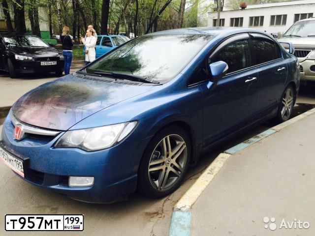 Фото автомобиля HONDA CIVIC, 2007 — госномер Т957МТ199. Цвет: СВЕТЛО-СИНИЙ