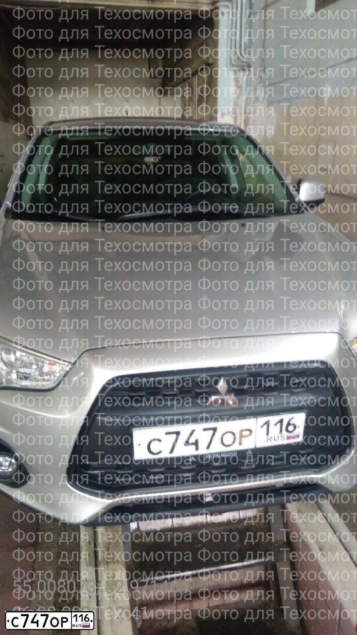 Фото автомобиля MITSUBISHI ASX, 2012 — госномер С747ОР116. Цвет: СЕРЕБРИСТЫЙ
