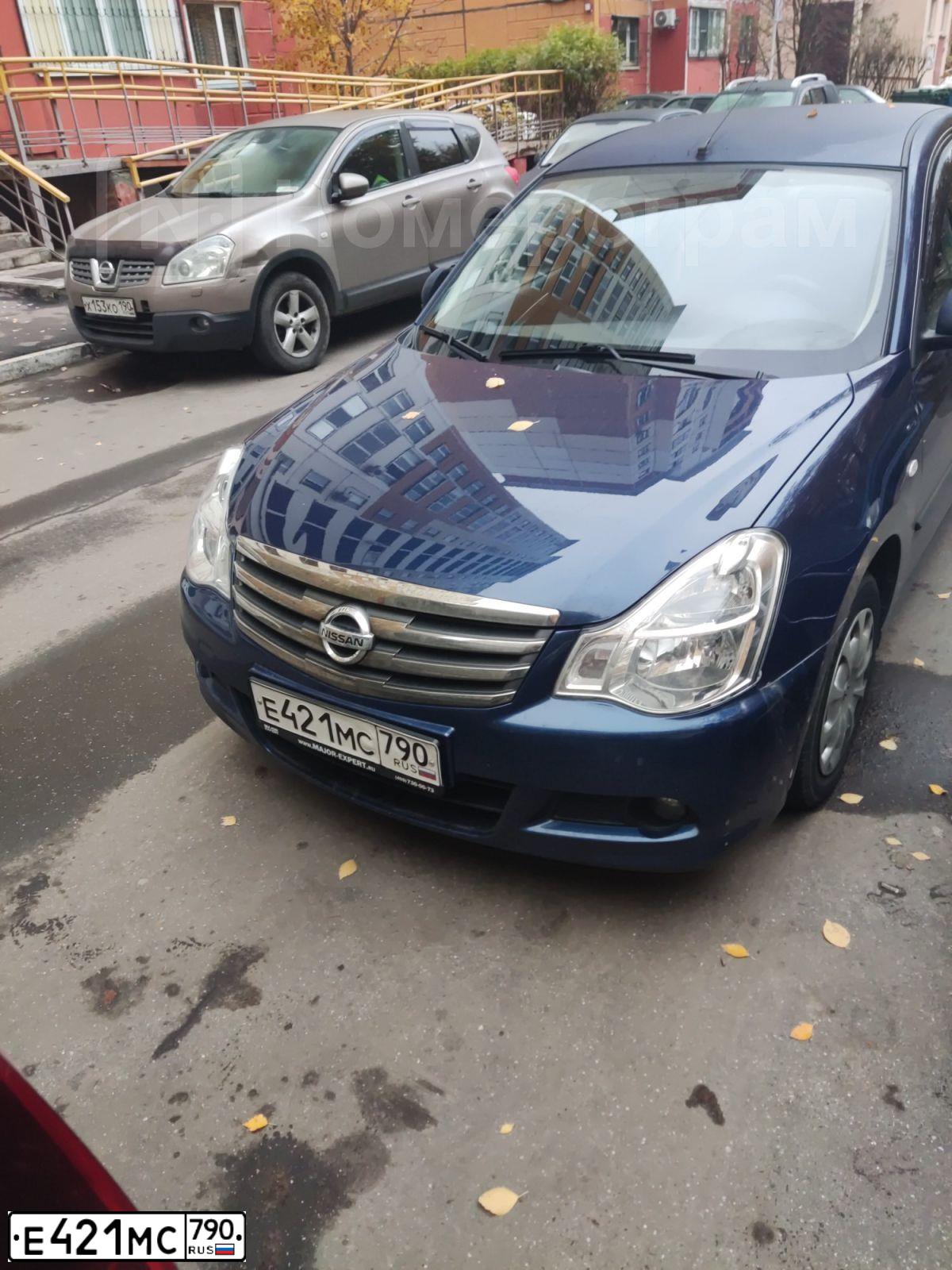 Фото автомобиля NISSAN ALMERA /AVTOVAZ/, 2016 — госномер Е421МС790. Цвет: синий