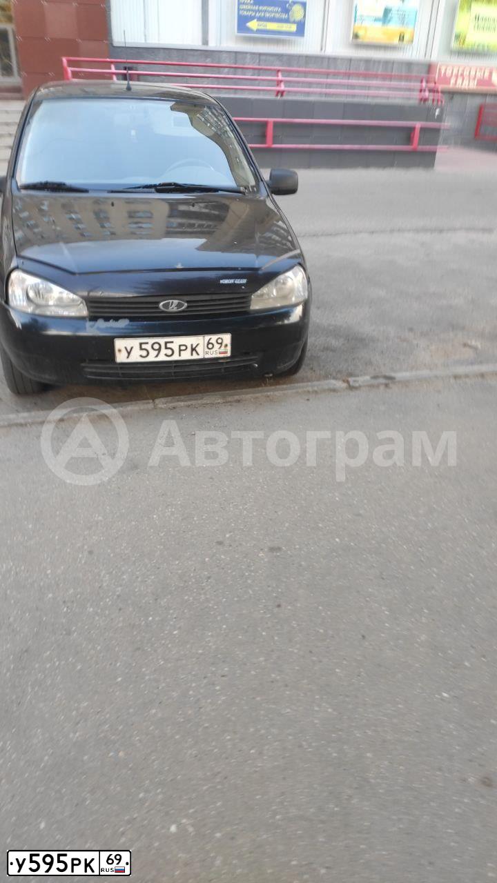 Фото автомобиля LADA 1117 KALINA, 2012 — госномер У595РК69. Цвет: СИНЕ-ЧЕРНЫЙ