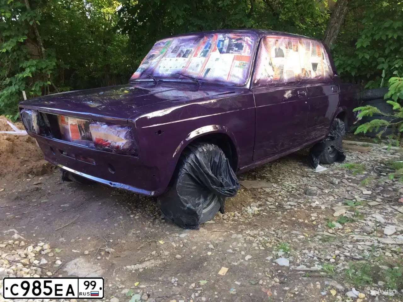 Фото автомобиля LADA 2105, 1999 — госномер С985ЕА99. Цвет: ФИОЛЕТОВЫЙ