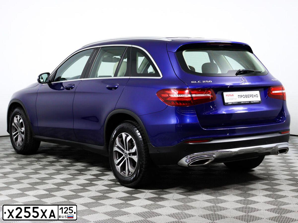Фото автомобиля MERCEDES GLC-KLASSE, 2018 — госномер А011АА764. Цвет: синий