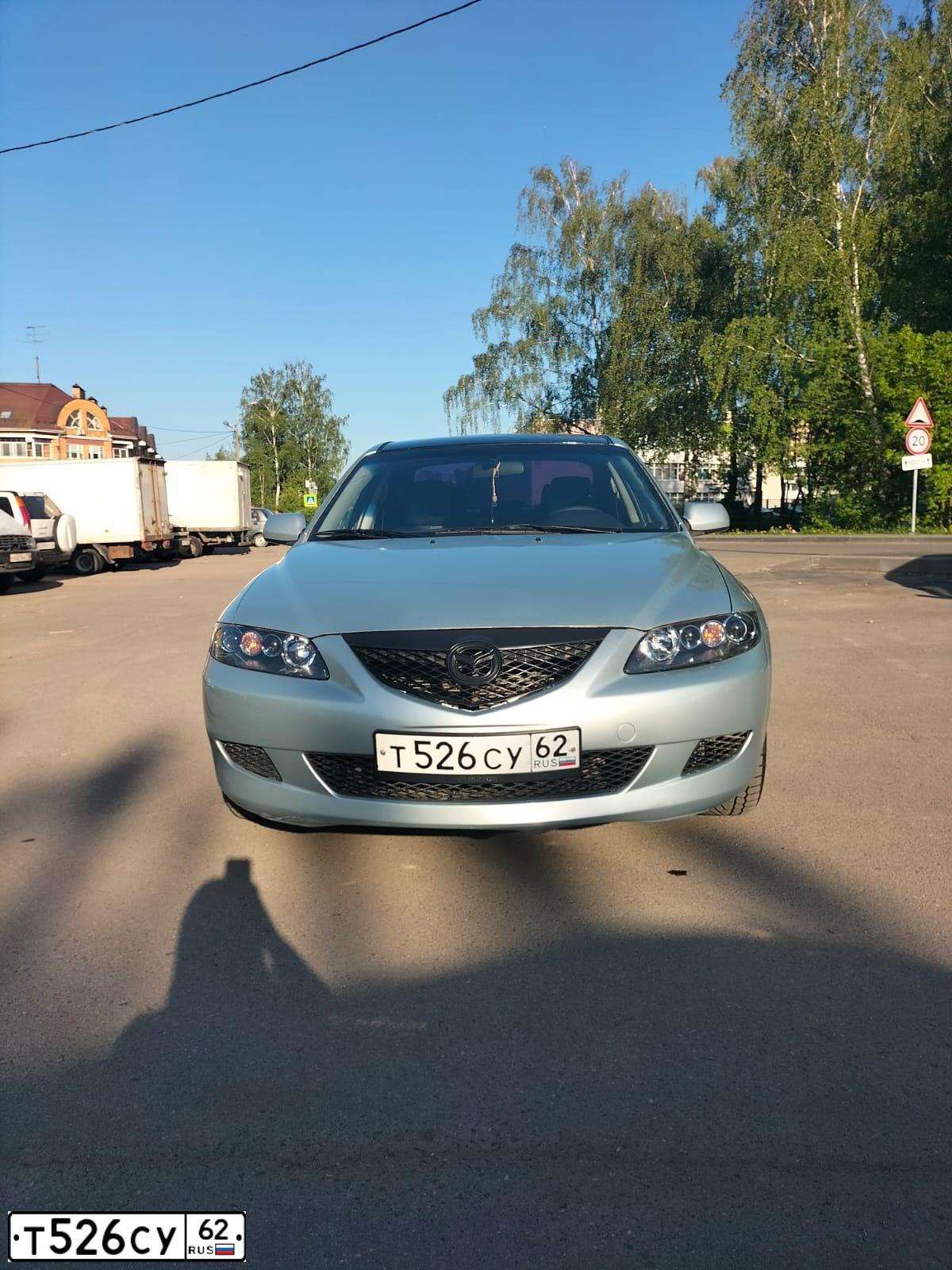 Фото автомобиля MAZDA 6, 2004 — госномер Т526СУ62. Цвет: СЕРО-ГОЛУБОЙ