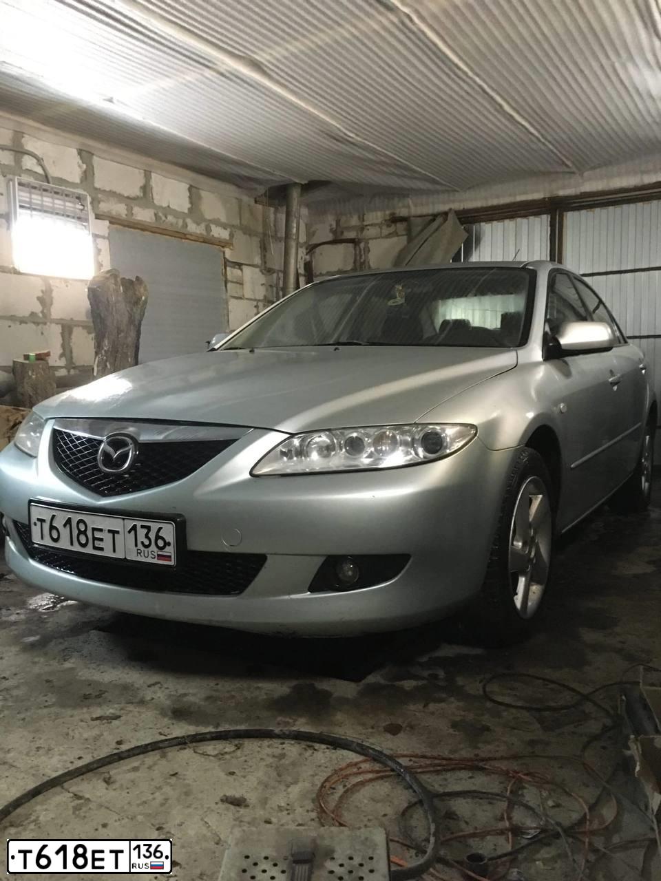 Фото автомобиля MAZDA 6, 2004 — госномер Т618ЕТ136. Цвет: Серебристый