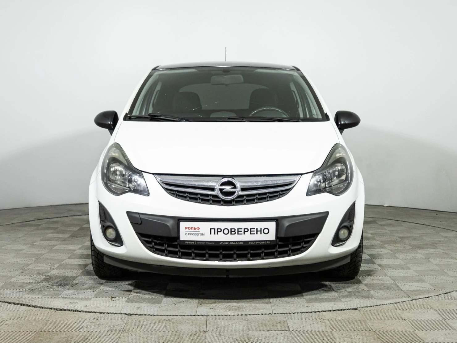 Фото автомобиля OPEL CORSA, 2012 — госномер А297ТА147. Цвет: Белый