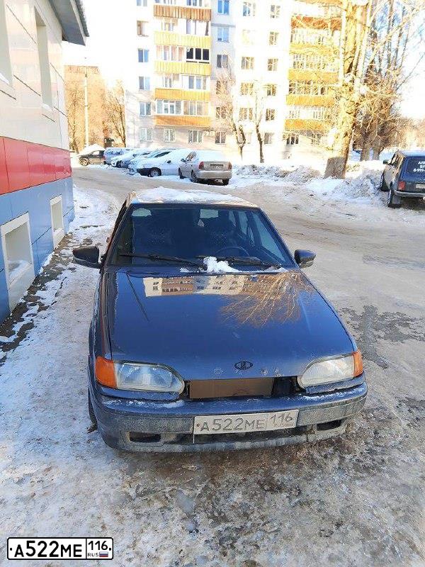 Фото автомобиля LADA 2114 SAMARA, 2013 — госномер А522МЕ116. Цвет: серебристо-темно-серый