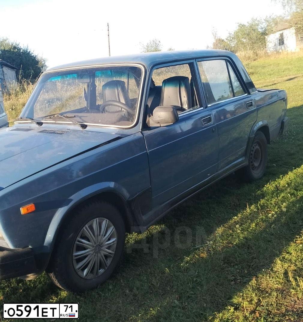 Фото автомобиля LADA 2107, 2007 — госномер Р004ВТ71. Цвет: синий