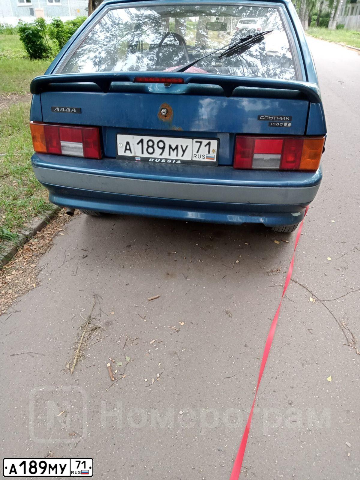 Фото автомобиля LADA 2114 SAMARA, 2004 — госномер А189МУ71. Цвет: Сине-зеленый