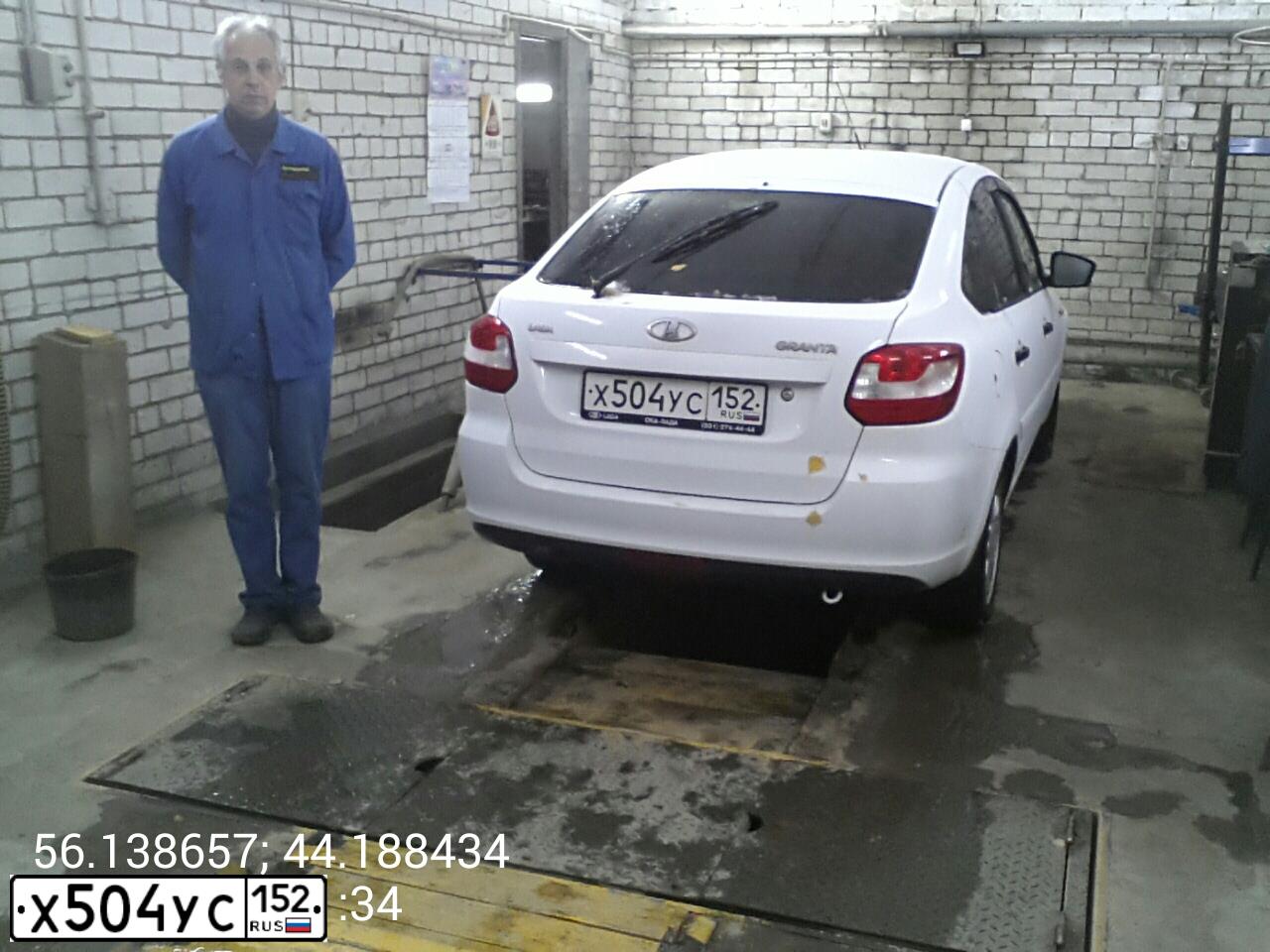 Фото автомобиля LADA 2191 GRANTA, 2016 — госномер Х504УС152. Цвет: Белый